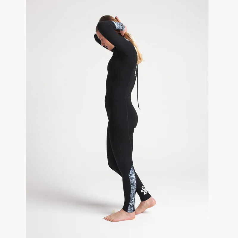 C-Skin Womens Solace 3/2 Chest Zip Wetsuit Black/Mono-4